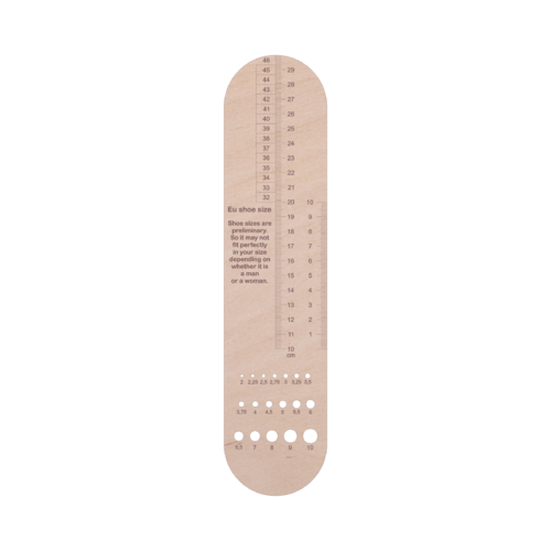 Fiori Sock Ruler & Needle Gauge