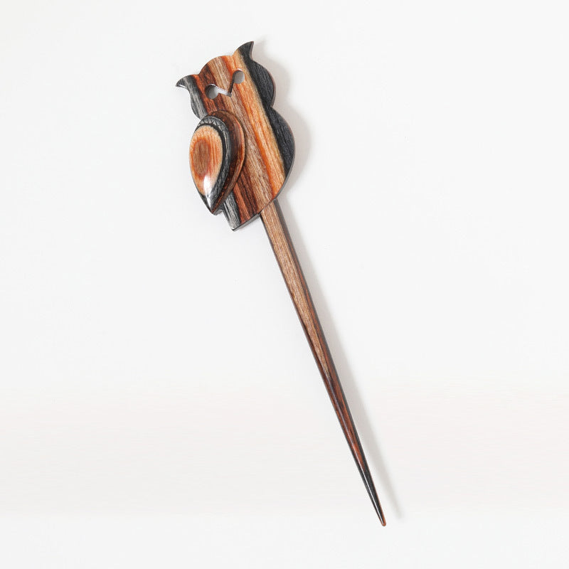 Sleepy Owl Shawl Pin